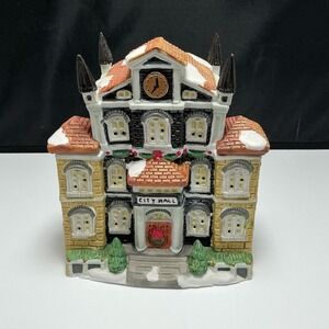 1994 TRIM A HOME HOLIDAY HOME MEMORIES CERAMIC CITY HALL - 7.5"tall